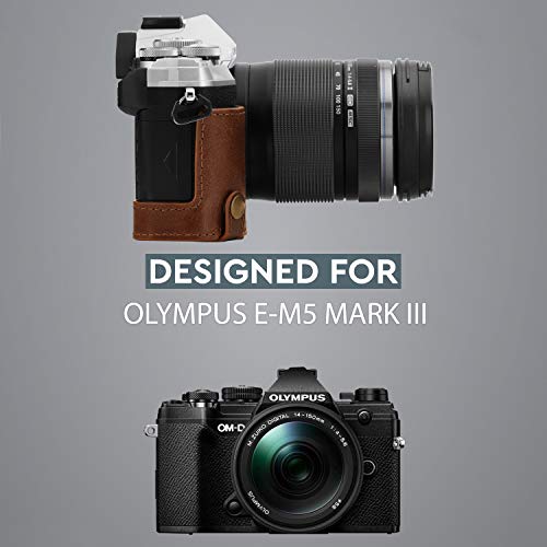 Megagear MG1865 Ever Ready Genuine Leather Camera Half Case Compatible With Olympus Om-D E-M5 Mark Iii thumb #4