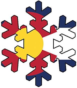 EW Designs ملصق كولورادو للثلج ملصق الفينيل CO Snow Flake Snowboard Ski skii ملصق ملصق الفينيل ملصق شاحنة الشاحنة 5"
