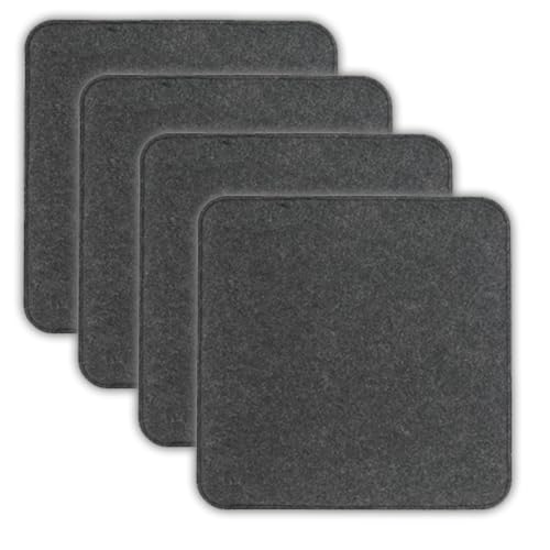 VOSSBACH 4er Set Filz Sitzkissen Eckig Anthrazit oder Grau 35 x 35 cm...