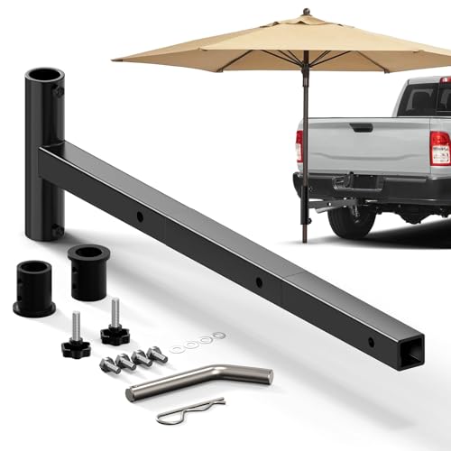 Heavy-Duty Hitch Mount Umbrella Holder – Adjustable Length