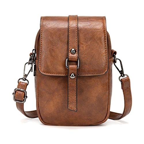 Women Small Crossbody Phone Bag Vegan Leather Shoulder Handbags Cellphone Purse Wallet with Adjustable Strap