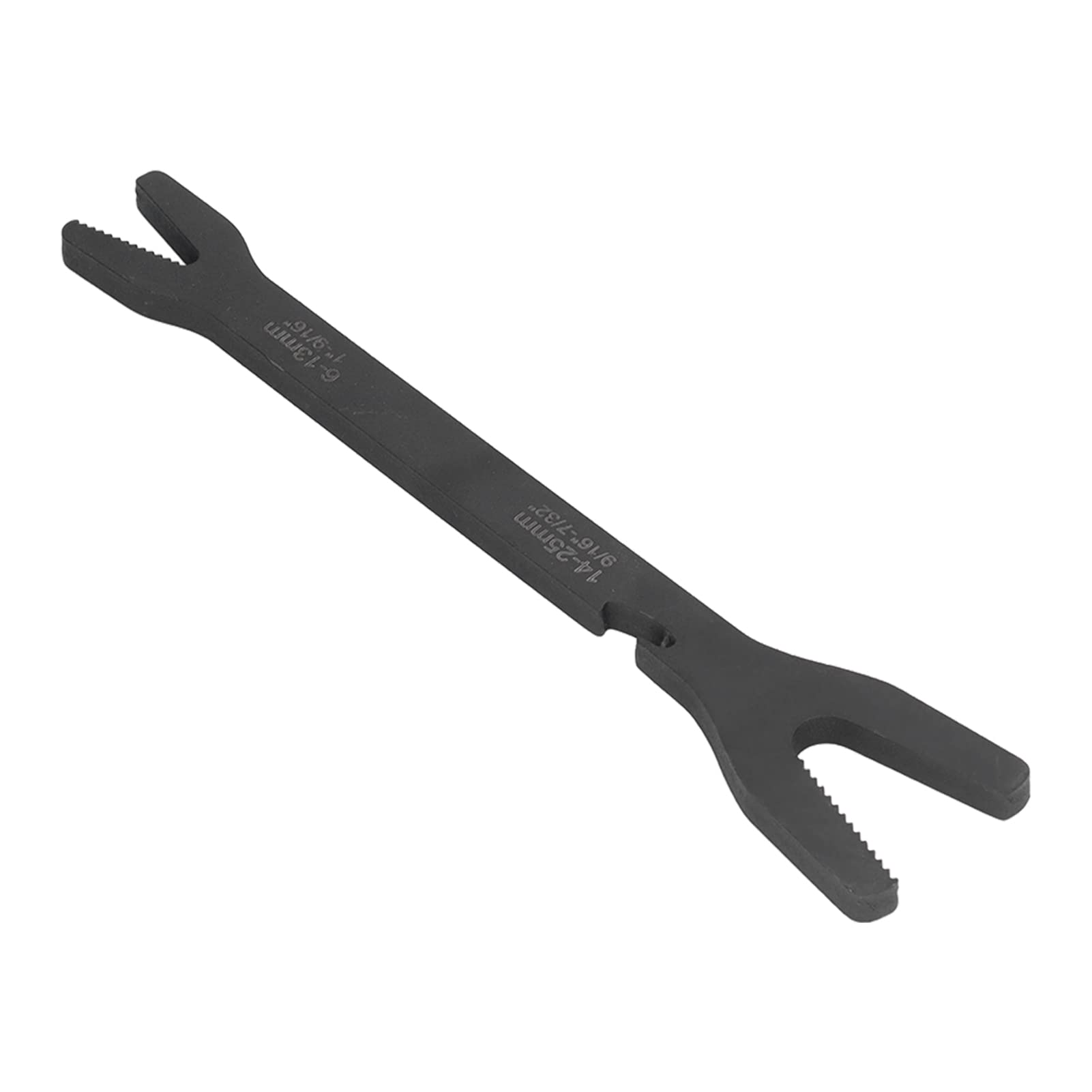 Jelquix Black Wrench Spanner Double Head C45 Steel Ergonomic Tool For Repair And Maintenance Of Cars Motorcycles 6-25Mm (Y Type Wrench )