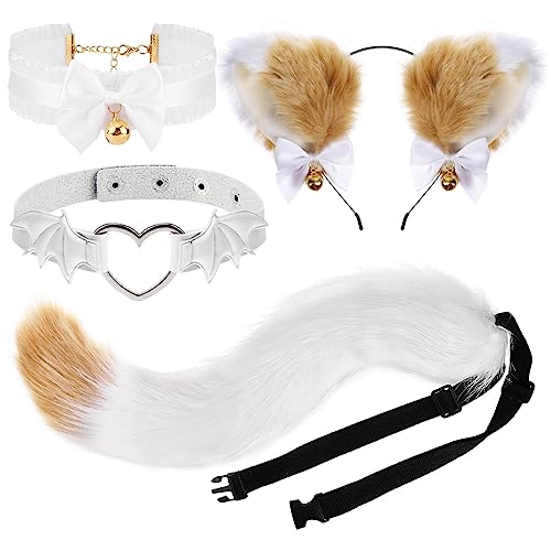XEPST Cat Cosplay Costume Set Cat Ears and Animal Tail Kit