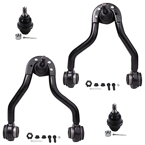 Image of Detroit Axle - 4WD Front Upper Control Arms Ball Joints Sway Bars Tie Rods + 24pc Lug Nuts Replacement for K1500 Tahoe Yukon Escalade - 39pc Set