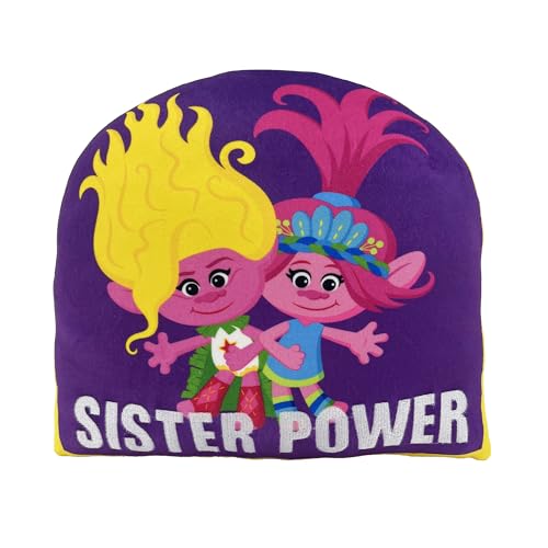 Image of Northwest Trolls Sister Power Cloud Pillow 12 inch - Plush Kids Stuffed Toy, Colorful Cartoon Bedroom Decor, Gift for Girls & Trolls Fans