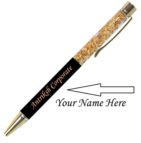 Image of Personalized /Customized Pen With Name Engraved Metal Pen For Gifting with Box, Name Printed On Body (Golden) (Pack of 1) With Pkastic Box