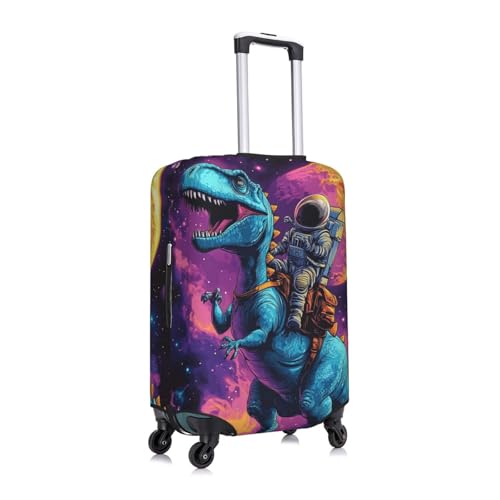 Dinosaur Astronaut Print Travel Luggage Cover Elastic Baggage Protector Fits 22-24 Inch Luggage3