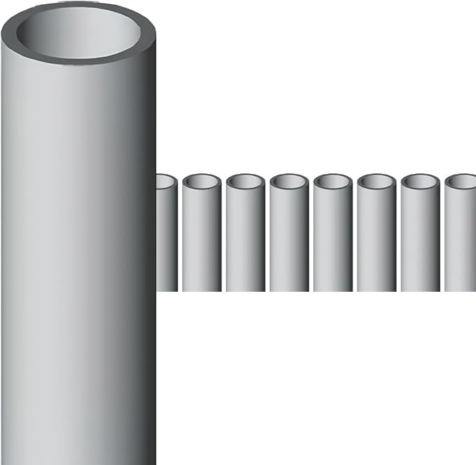 20 Metri Tubo Rigido In PVC Diametro 16mm, Autoestinguente Grigio, Passacavi a Parete per Cavi Elettrici, 10 Pezzi da 2 Metri (D16mm)