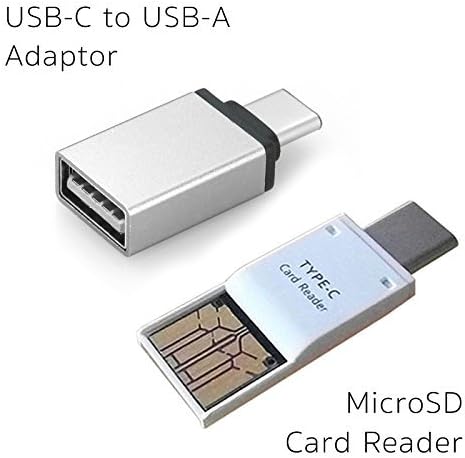 USB Type-C to USB 3.0, Female Adapter & MicroSD Card Reader Adapter for MacBook Pro 2017/2016 and More (2-Pack)