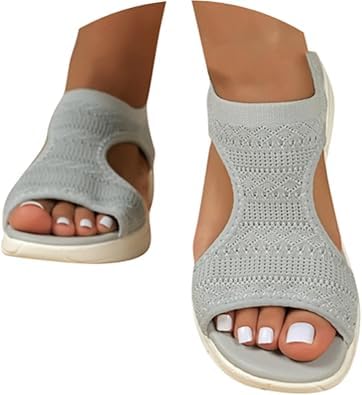Imagen de Genérico Sandalias Romanas De Mujer Comodas Moda Zapatos Punta Abierta Cuña Lavable Sandalias Mujer Verano Deportivas Sandalia Trekking Zapatos Ortopedicas