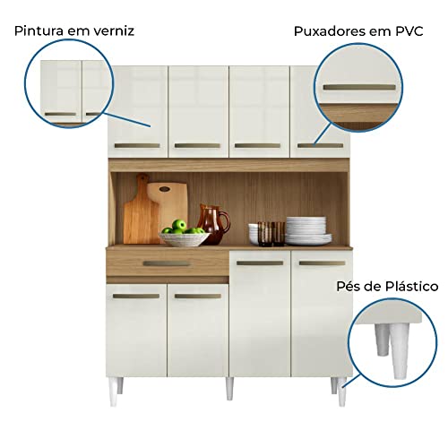 Cozinha Cleo Compacta 08 Portas Aramóveis