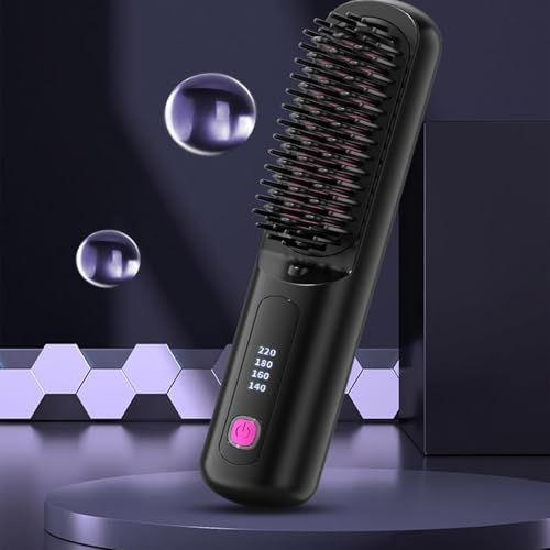 Cordless Straightener,Portable Straightening Comb | Rechargeable Fast Heating 4 Levels Adjustable Straightener for Home Styling Women Curling Travel Teens - Image 7
