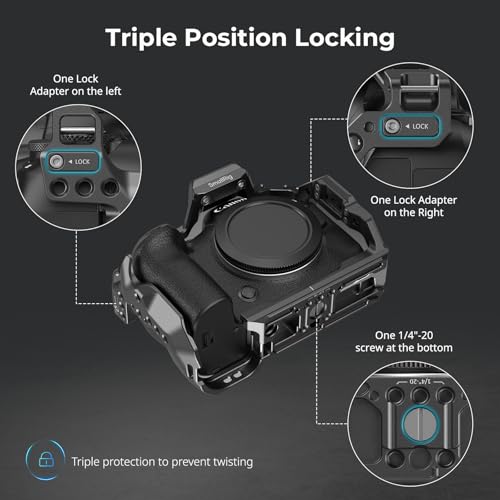 Image of SmallRig R6 Mark II Camera Cage for Canon, Formfitting Video Making Camera Rig for Canon R6 Mark II, Built-in Dual NATO Rails, Quick Release Plate for Arca, Horizontal and Vertical Shooting - 4159