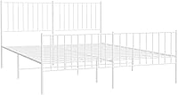 Vista 4 de Metal Bed Frame with Headboard Bed Frame Full Platform Bed Full Metal Bed Frames Full Bed Frame with Headboard and Footboard White 59.8"x78.7