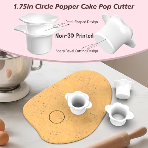 image for Generic Cake Pop Cutter and Pusher with Tray - Circle Cake Pop Mold Se