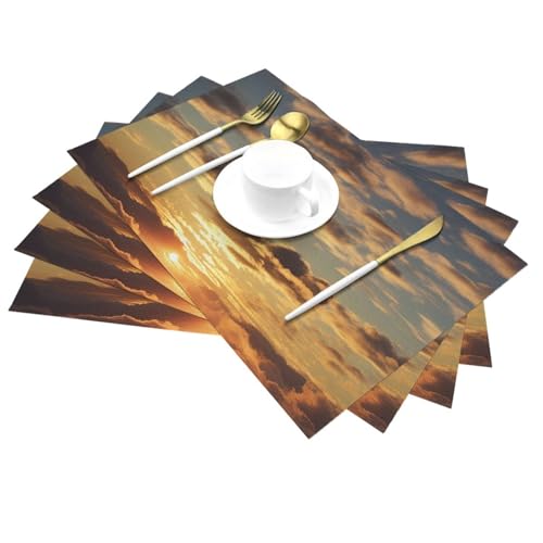 Set de table antidérapant PVC napperons lavables 45,7 cm - 4