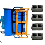 KUSOLE Concrete Block Machine, Electric Hollow Making Maker Machine, Customizable Molds, 45s Fast Forming, Max Pressure 23kn, Vibration Frequency 200-220 Times/Min Two-HoleBrick