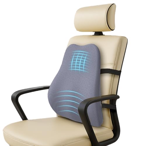 Orista™ Advance Gel Blended Memory Foam Posture Corrector Full Length Back Support, Orthopedic Lumbar Support Back Pain Relief Durable Back Pillow for Office Chair & Home Use | Breathable Mesh Cover