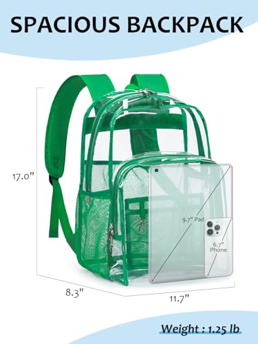 Image of Clear Backpack for School, Heavy Duty Transparent Bookbag