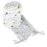 TupTam Protector Acolchado para Cama de Bebé Largo, Estrell