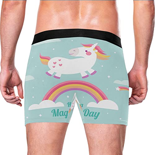 Bóxer para hombre calzoncillos de unicornio lindo pack de 2 ropa interior 3
