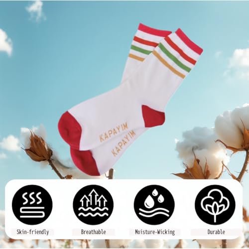 Womens Socks 80% Cotton Mid Calf Socks for Women-3 Pairs Pack2