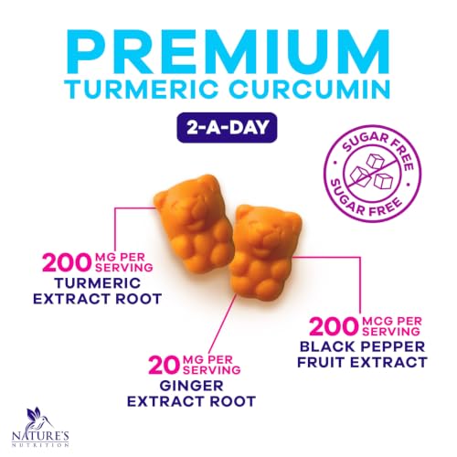 Nature's Nutrition Zero Sugar Turmeric Gummies