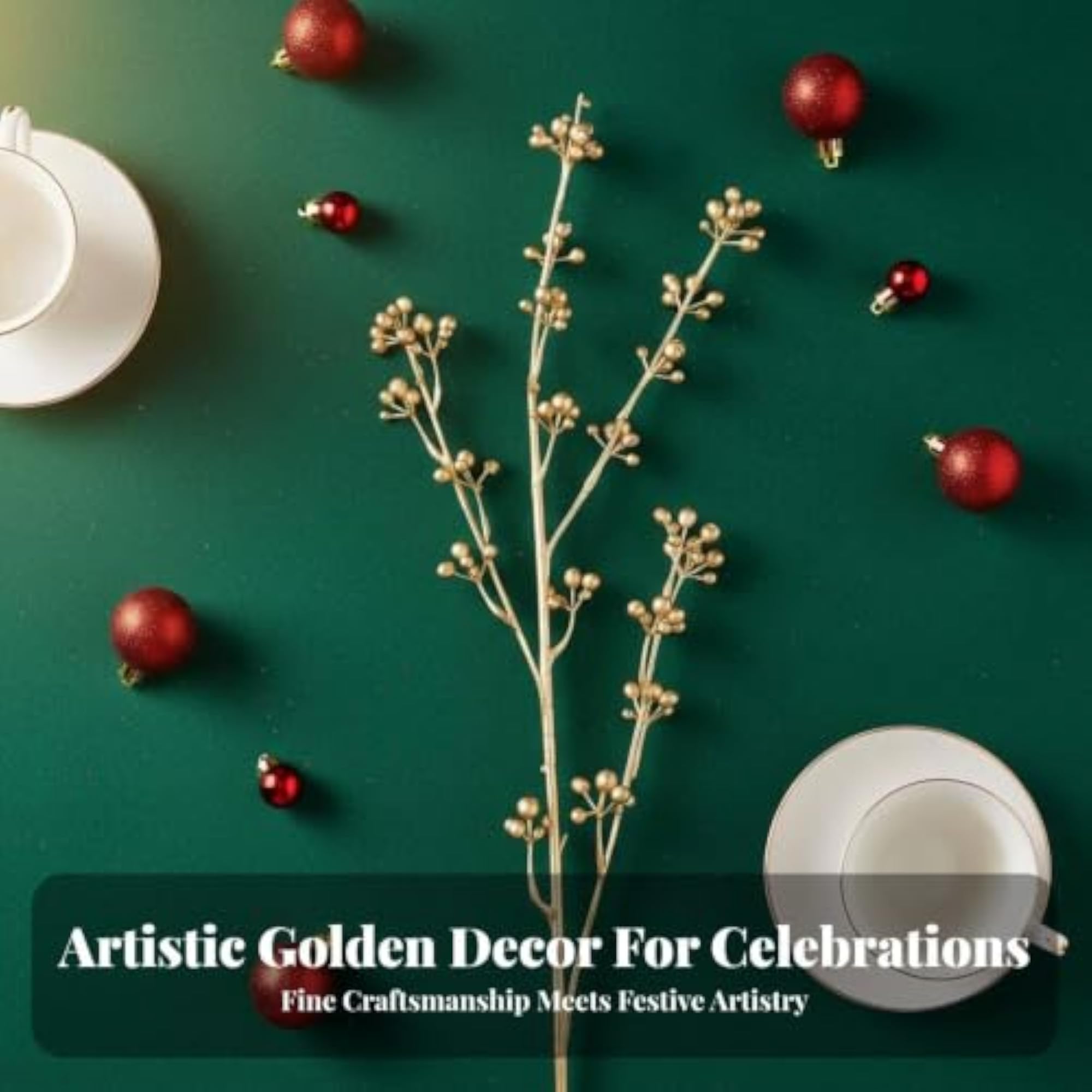 Gold Artificial Bean Decorative Fruit for New Year Holiday