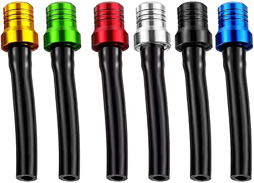 Taicols 6 Pièces Tuyau de Reniflard En Aluminium pour Moto, Tuyau de Reniflard de Carburant pour Moto, Reniflard de Réservoir D'essence de Moto 50 cc 110 cc 70 cc 125 cc Tapis Reniflant Cover