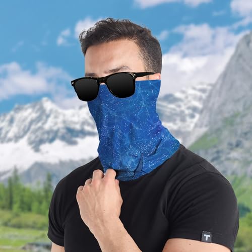 Kaleidoscope Print Neck Gaiter Men's Psychedelic Colorful Spiral Windproof Dustproof Balaclava for Outdoor Sports