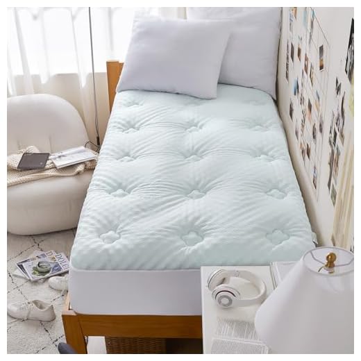 Hansleep Memory Foam Mattress Topper Twin XL, Twin XL Mattress Topper for College Dorm, Fluffy Mattress Pad with Deep Pocket, Breathable Air Mattress Topper Cover, 39x80 Inches