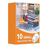 10 bolsas pequeñas de almacenamiento al vacío con bomba eléctrica