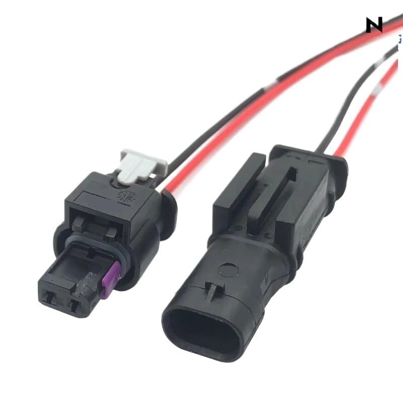 1 Set 2 Pin Car Fuel Injector Wire Harness Connector Water Proof Impact 0-2112986-1 1-1718643-1(2p Male Female,20 Sets)