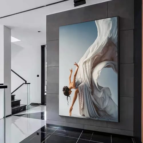 Impression sur toile danseuse de ballet LSYALUCK finition premium
