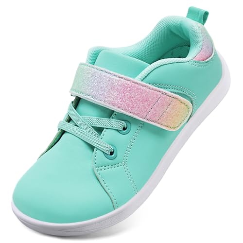 IceUnicorn Barfussschuhe Kinder Barfußschuhe Jungen Mädchen Minimalistische Baby Sneaker Barfuß Hausschuhe rutschfest für Kindergarten und Kita (Minzgrün 24EU)