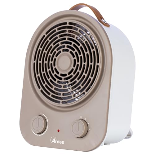 Ardes SYNTHO Termoventilatore Elettrico Portatile con Potenza 2.000 W, 2 Livelli di Potenza, Termostato Regolabile, Design Compatto e LED On/Off