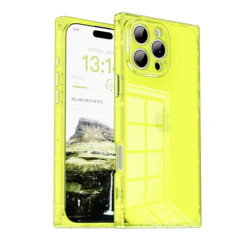 Coque iPhone 17 jaune transpa pour femmes et filles idee cadeau originale tendance