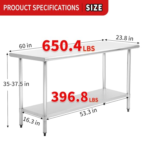 Commercial Stainless Steel Prep Table