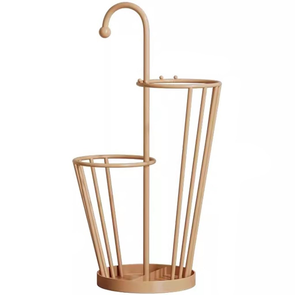 SBJKLYRN umbrella stand, Corridor Creative Iron Art Umbrella Basket, Umbrella bucket Easy Installation, Birthday Gift(Orange)