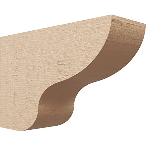 6"W x 18"D x 12"H Classic Greensboro Rough Cedar Woodgrain TimberThane Corbel, Primed Tan