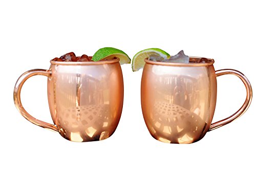 Alchemade Copper Barrel Mug for Moscow Mules - 16 oz - 100% pure