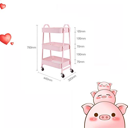 3-laags keuken opbergkar met wielige badkamer frame ultra-dunne rollend rek trolley beauty salon kinderwagen opslag… - Afbeelding 3