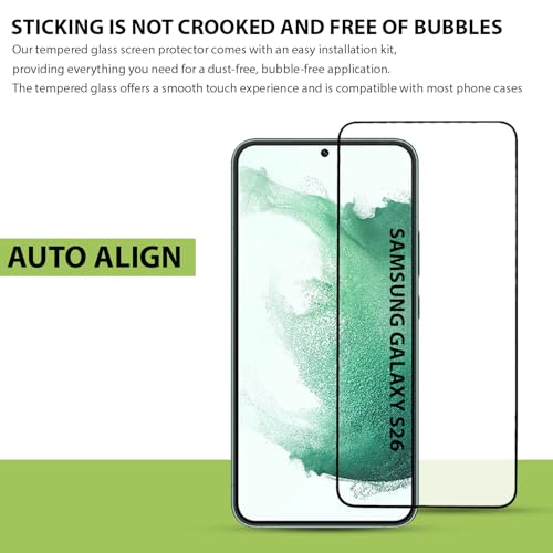 Image of LIRAMARK Easy Fit 9H Anti-Smudge Tempered Glass Screen protector compatible with Samsung Galaxy S26 5G .Screen Guard with auto align Installation Kit for Samsung Galaxy S26 5G