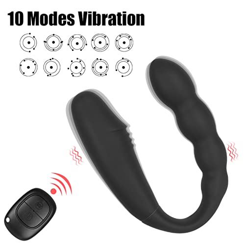 YcsLust Doppeldildos Dildo Anal Vibrator Klitorisstimulator G-punkt Vagina Klitoris Anal Massage Drahtlose Steuerung Dildo Doppel Headed Vibratoren U-förmigen Sex spielzeug für für Frauen Lesben, Paar – Bild 5