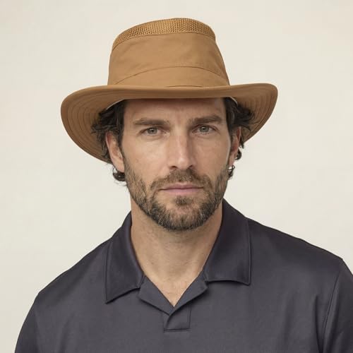 Image of Tilley Womens Ltm5 Airflo Medium Brim Recycled Sun Hat, Olive, 7.75 US