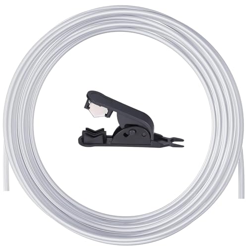 10 m Tuyau PTFE, 2.5mm ID×4mm OD pour imprimante 3D professionnelle, Pour Bambulab A1/A1 mini/P1P/P1S/X1C Pour Creality K1/K1 Max/Ender 3 V3 (Transluzent)