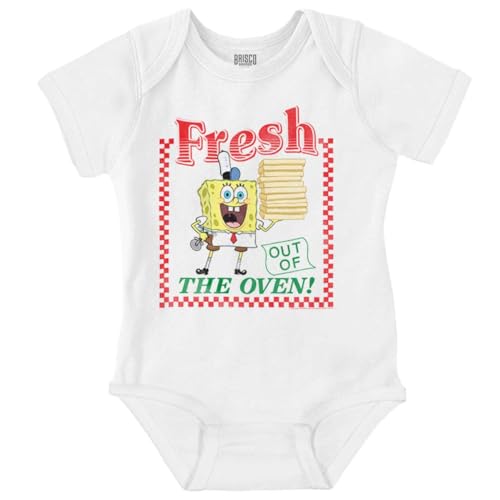 Image of Brisco Brands SpongeBob Fresh Krusty Krab Pizza Baby Romper Boys or Girls