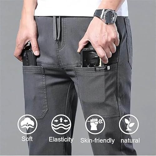 Vogany Cargo Pants, Men Comfy Cargo Pants Multi Pantsfor Men Stretch Cargopants Casual Comfortable Trousers W/Multi-Pocket3