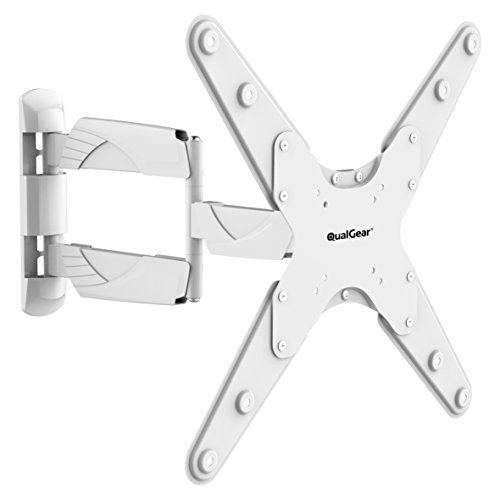 QualGear Qg-TM-004-WHT 23-Inch to 55-Inch Premium Quality Contemporary Style Ultra Low Profile Full