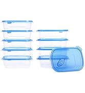 MyChoice Plastic Meal Prep Snap-On Airtight Lid 1000ml Food Storage Container Takeaway Boxes Pack...